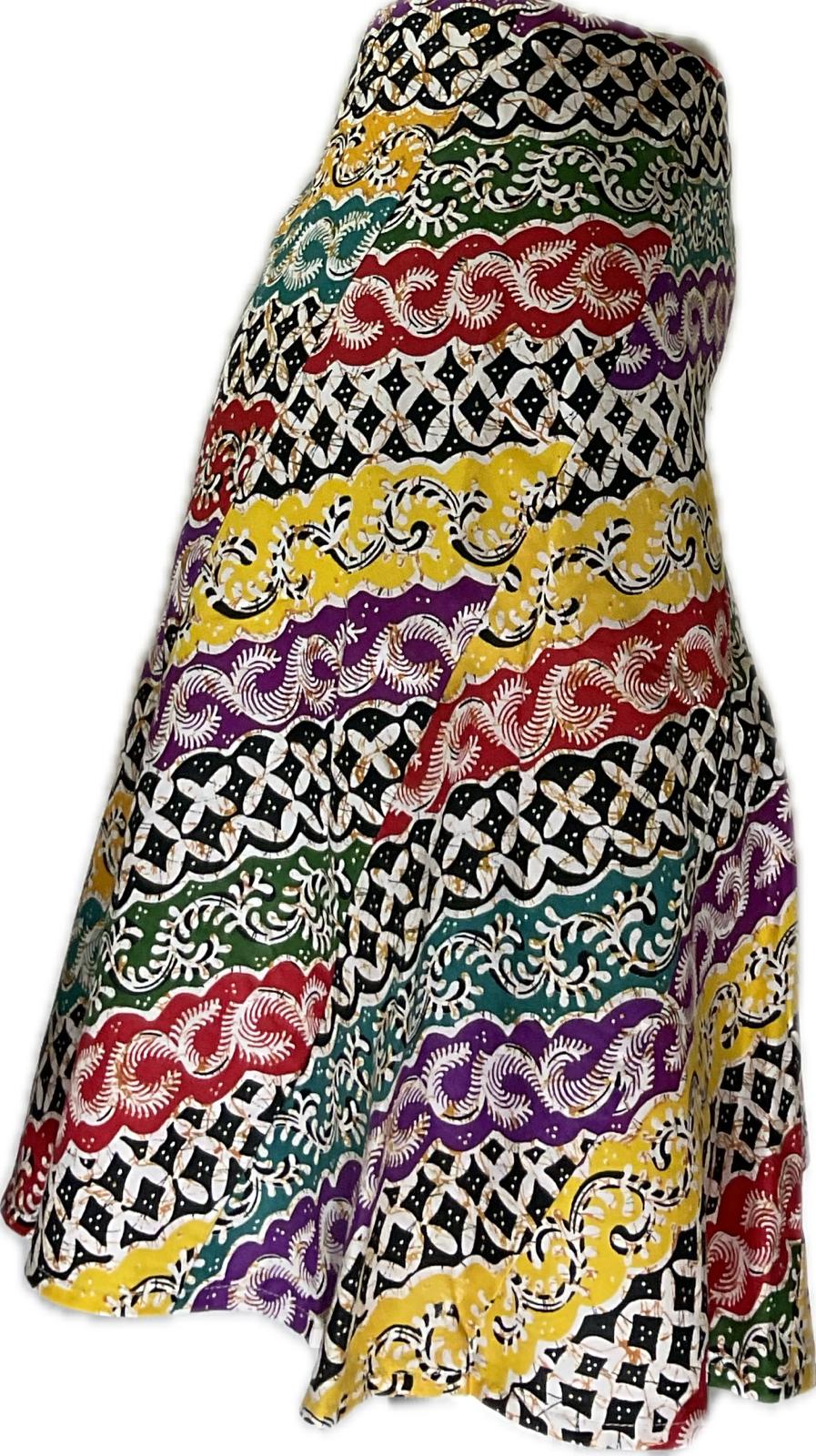 Ladies Batik Skirt LBSS-M-RED-A11-11007