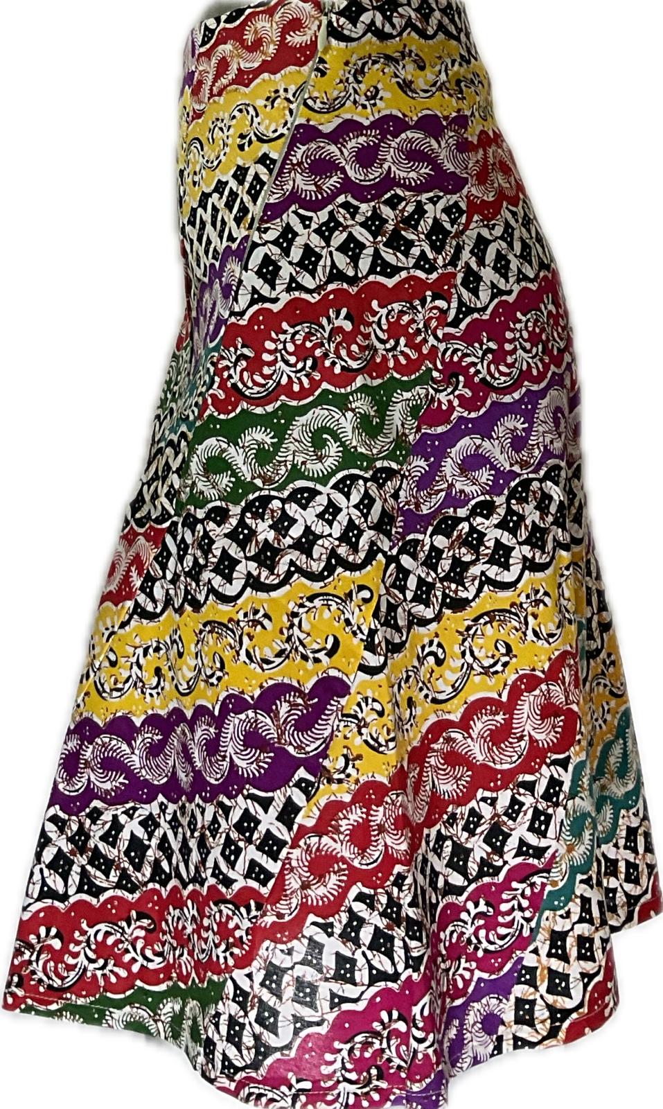 Ladies Batik Skirt LBSS-M-RED-A11-11007