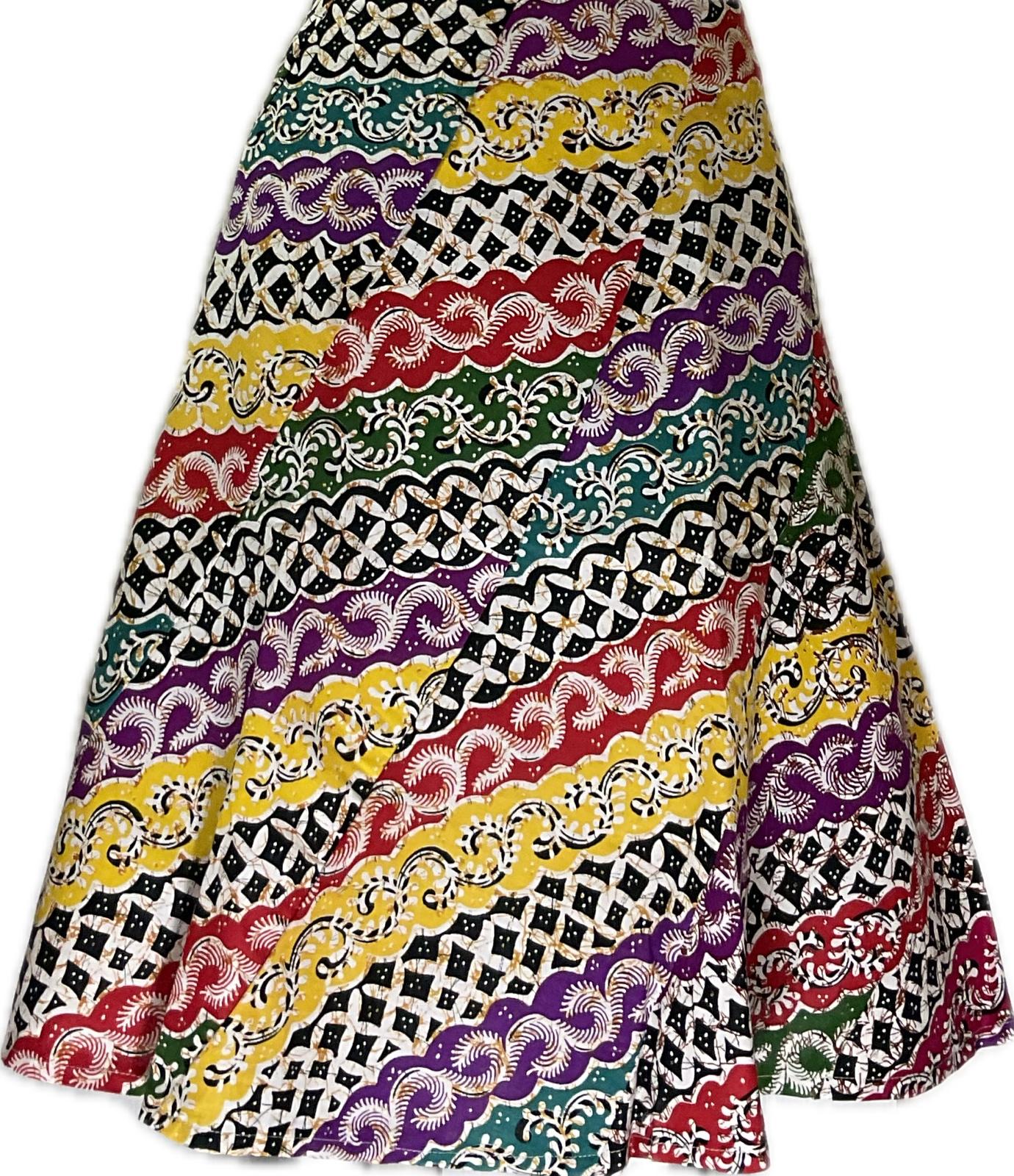 Ladies Batik Skirt LBSS-M-RED-A11-11007