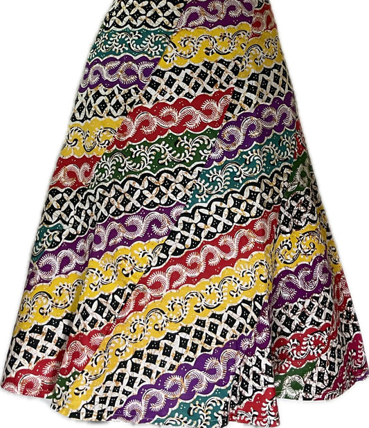 Ladies Batik Skirt LBSS-M-RED-A11-11007
