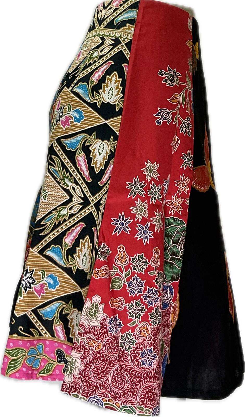 Ladies Batik Skirt LBSS-M-BLACK-A11-11008
