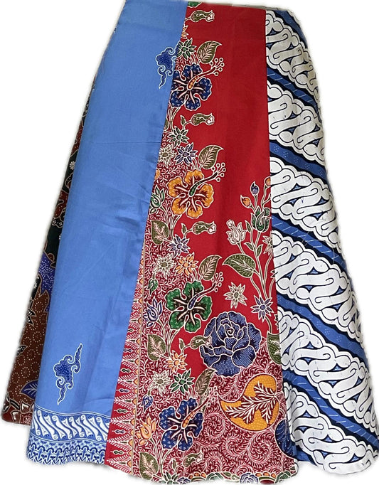 Ladies Batik Skirt LBSS-L-WHITE-A11-111004