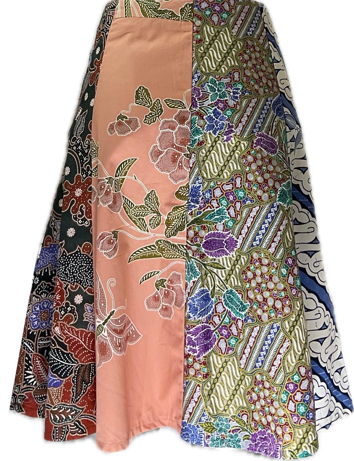 Ladies Batik Skirt LBSS-L-WHITE-A11-111004