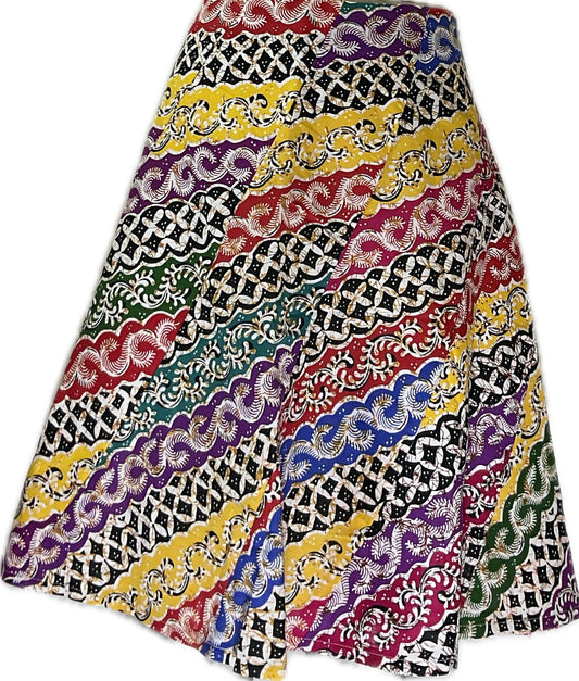 Ladies Batik Skirt LBSS-M-RED-A11-11009