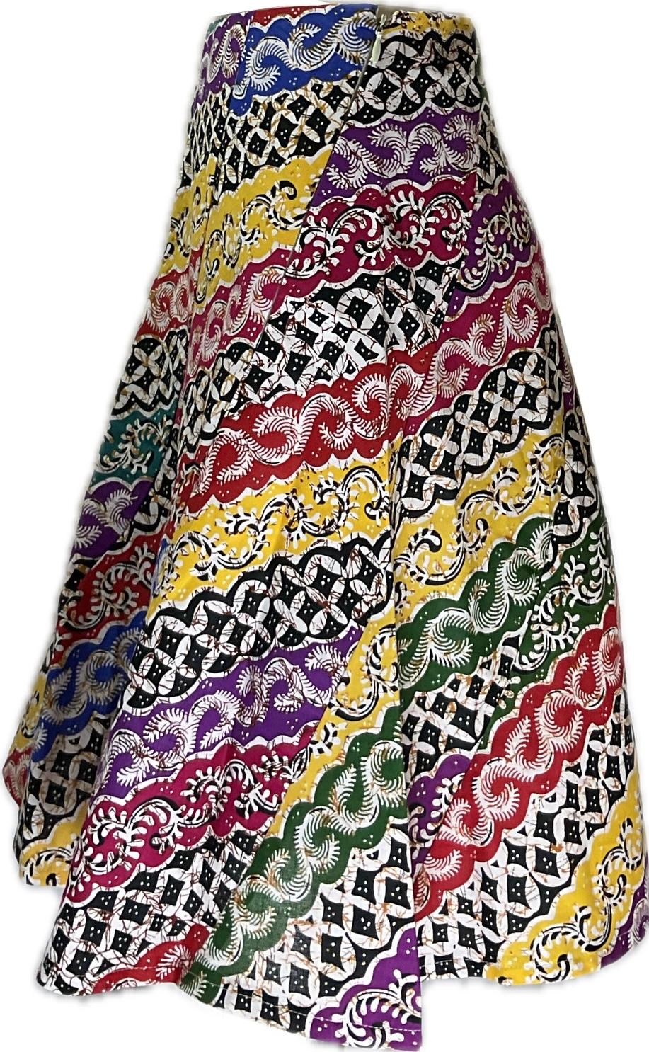 Ladies Batik Skirt LBSS-M-RED-A11-11009