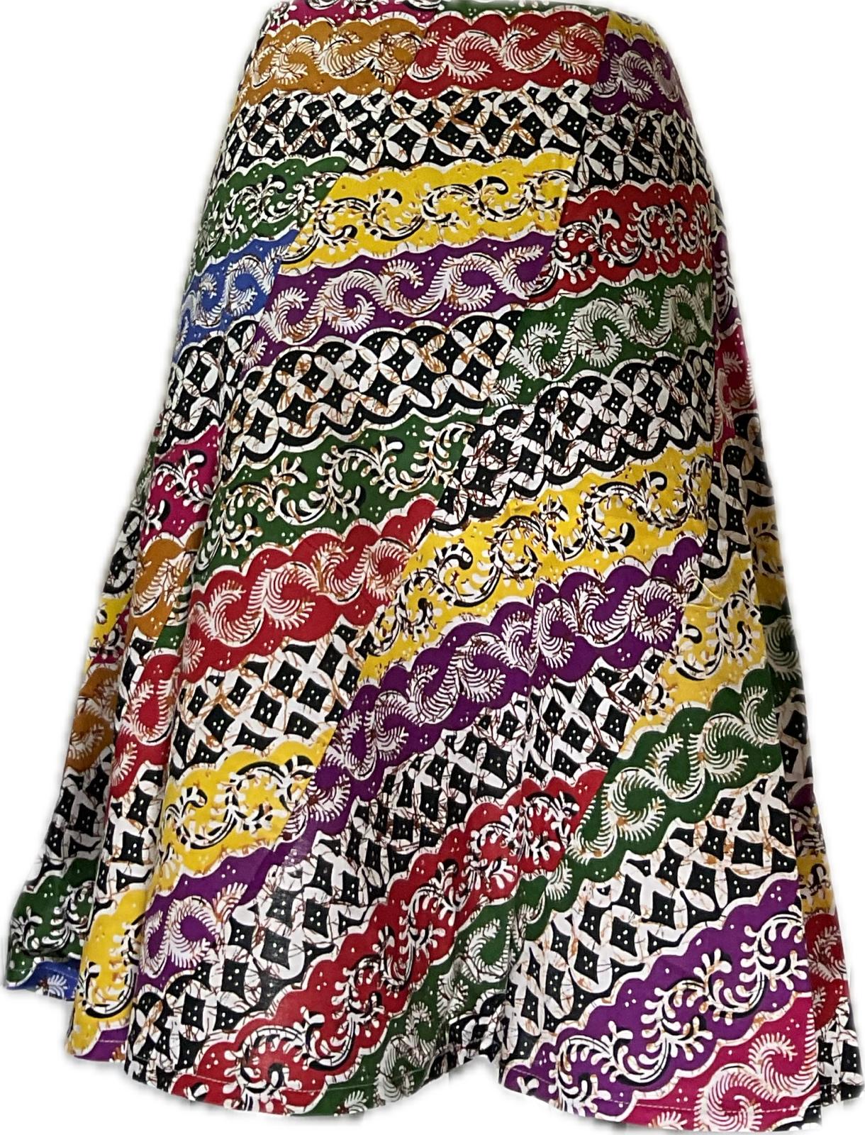 Ladies Batik Skirt LBSS-M-RED-A11-11009