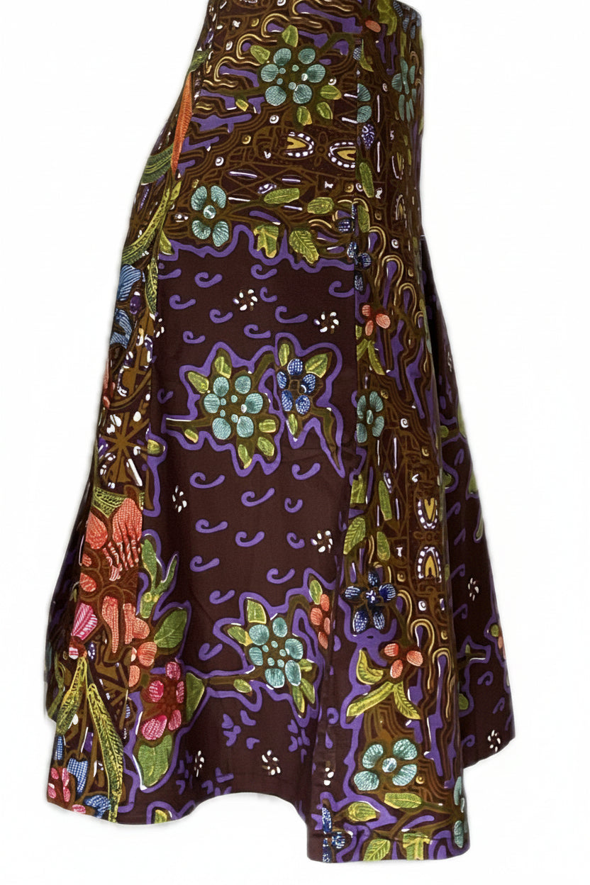 Ladies Batik Skirt LBSS-L-PURPLE-A11-111005