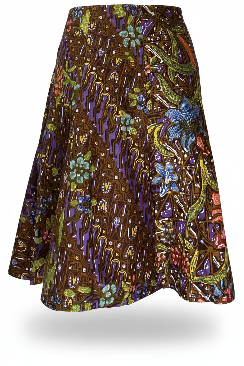 Ladies Batik Skirt LBSS-L-PURPLE-A11-111005