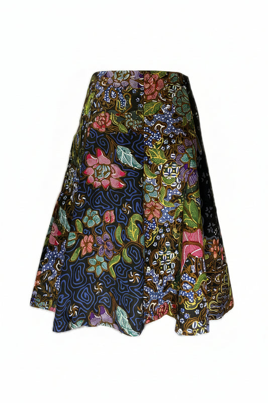 Ladies Batik Skirt LBSS-L-BLACK-A11-111007