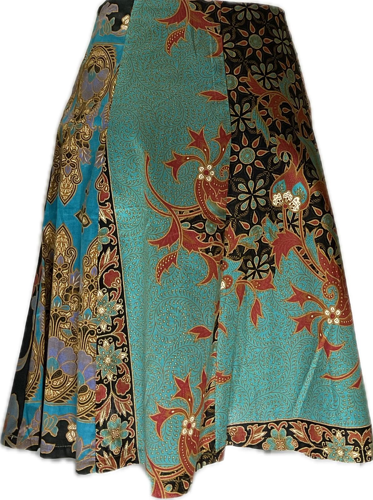 Ladies Batik Skirt LBSS-L-TURQUOISE-A11-111008