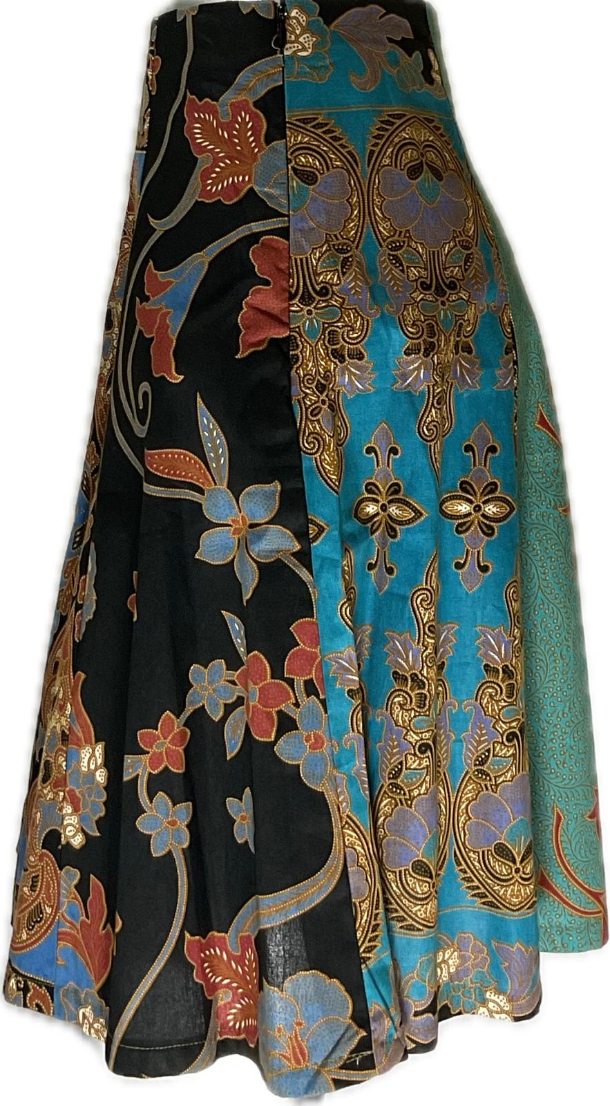 Ladies Batik Skirt LBSS-L-TURQUOISE-A11-111008