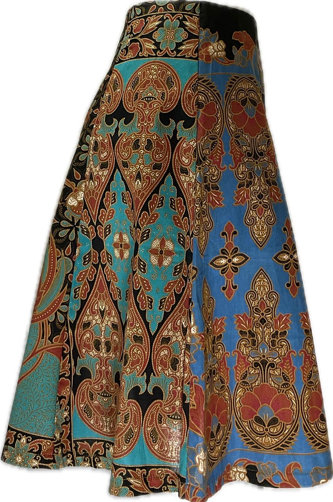 Ladies Batik Skirt LBSS-L-TURQUOISE-A11-111008