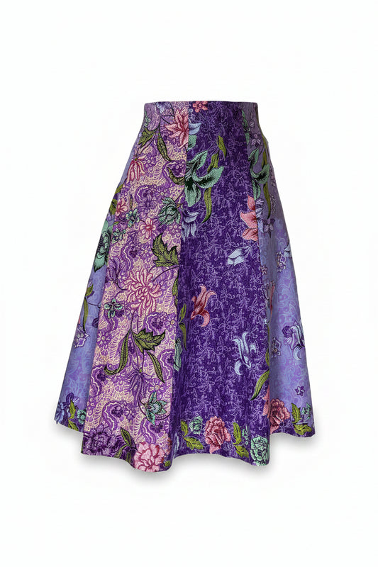 Ladies Batik Skirt LBSS-L-PURPLE-A11-111009