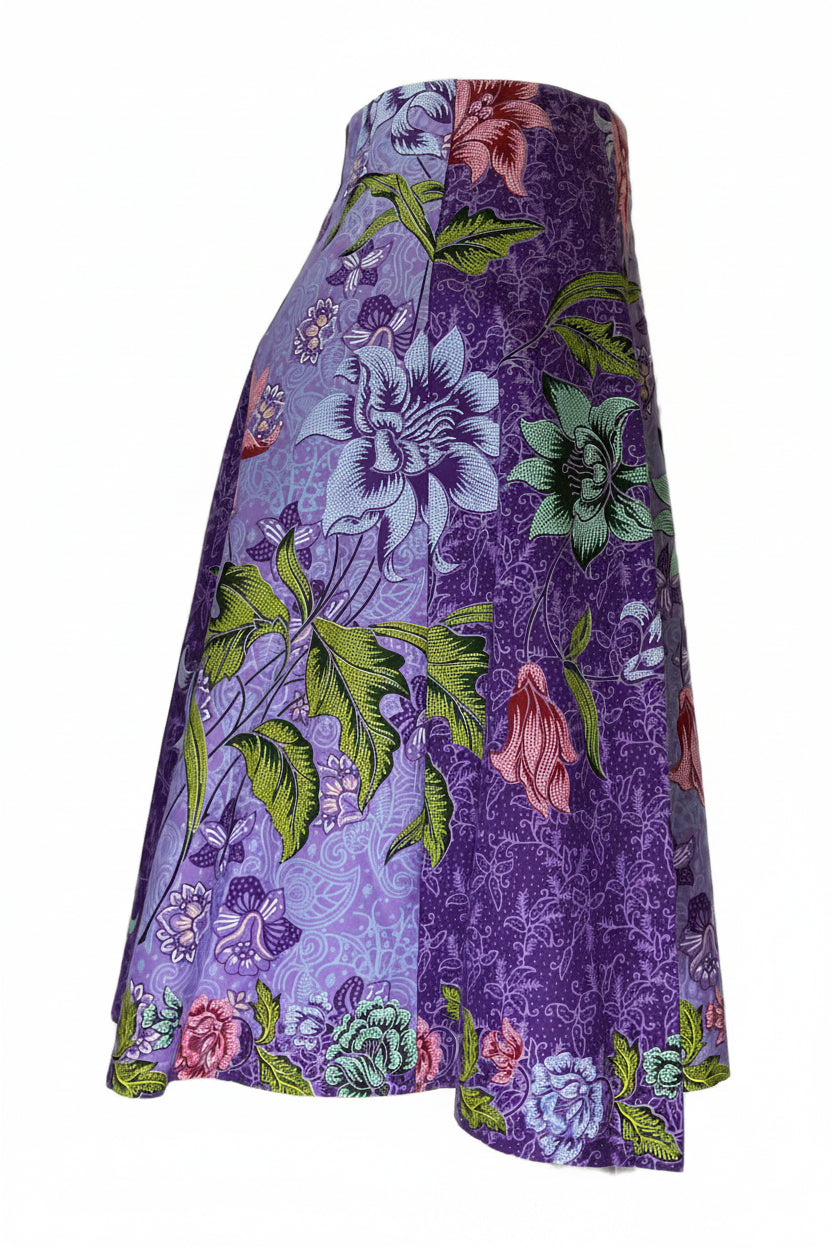 Ladies Batik Skirt LBSS-L-PURPLE-A11-111009