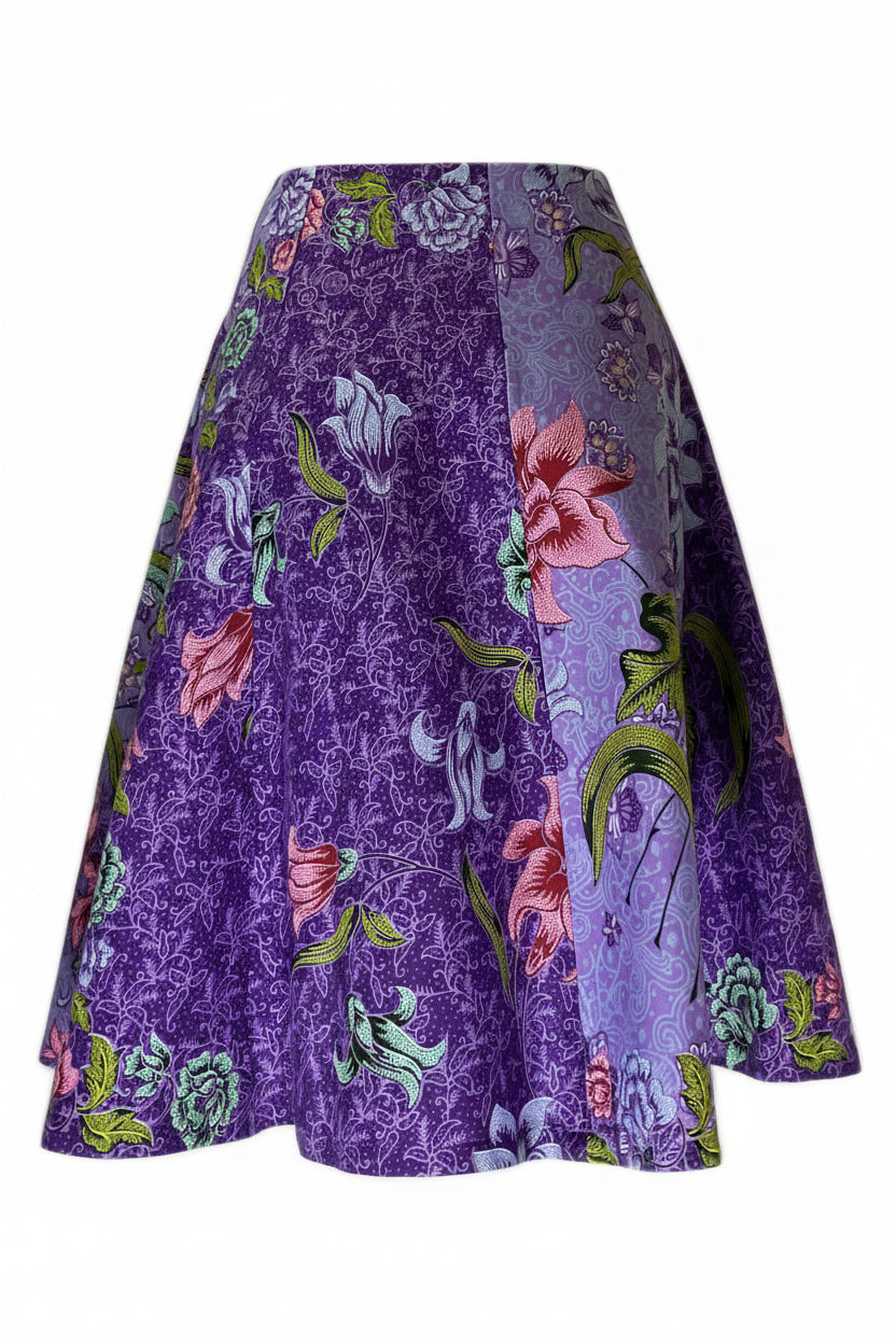 Ladies Batik Skirt LBSS-L-PURPLE-A11-111009
