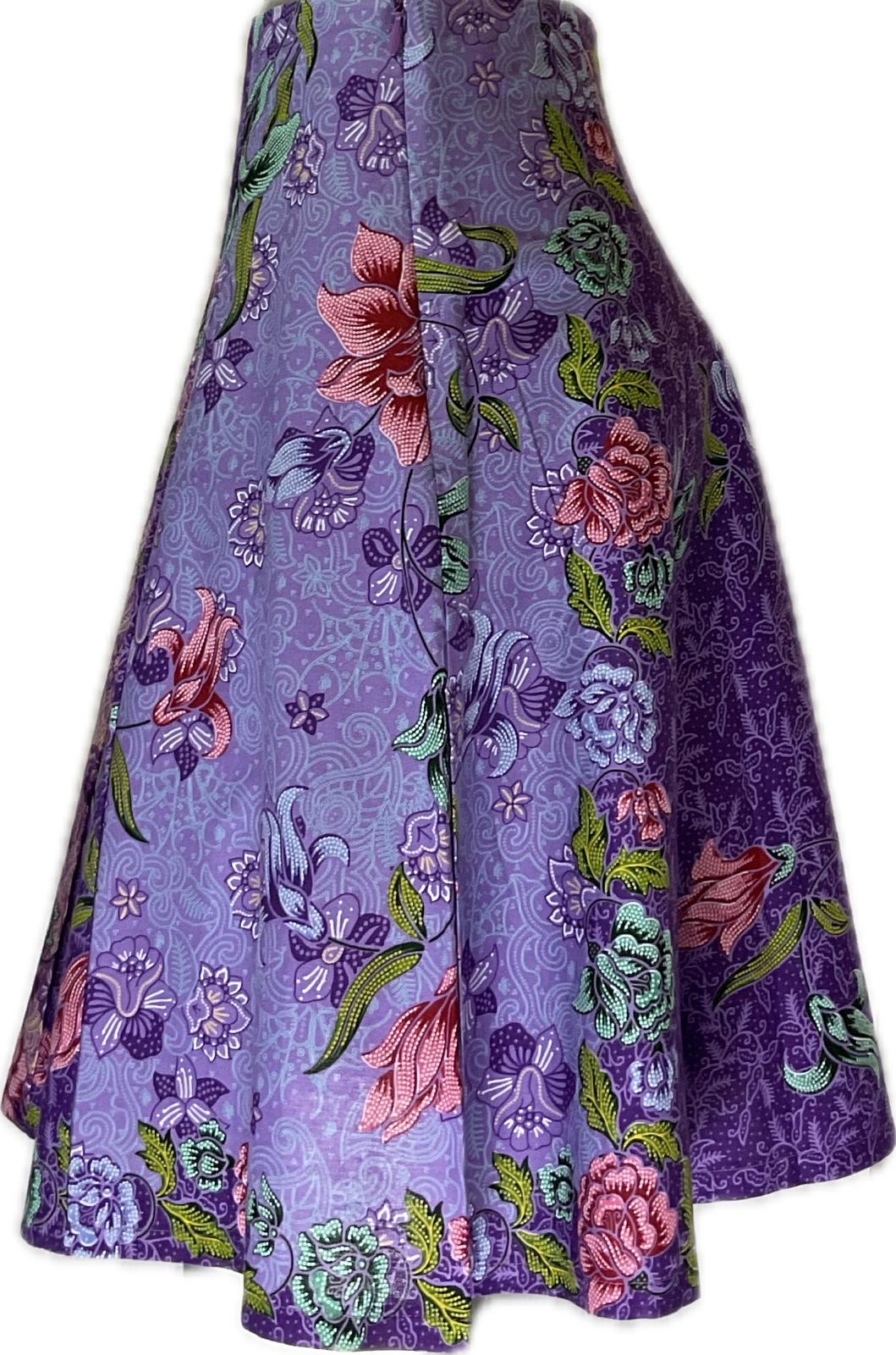 Ladies Batik Skirt LBSS-L-PURPLE-A11-111009
