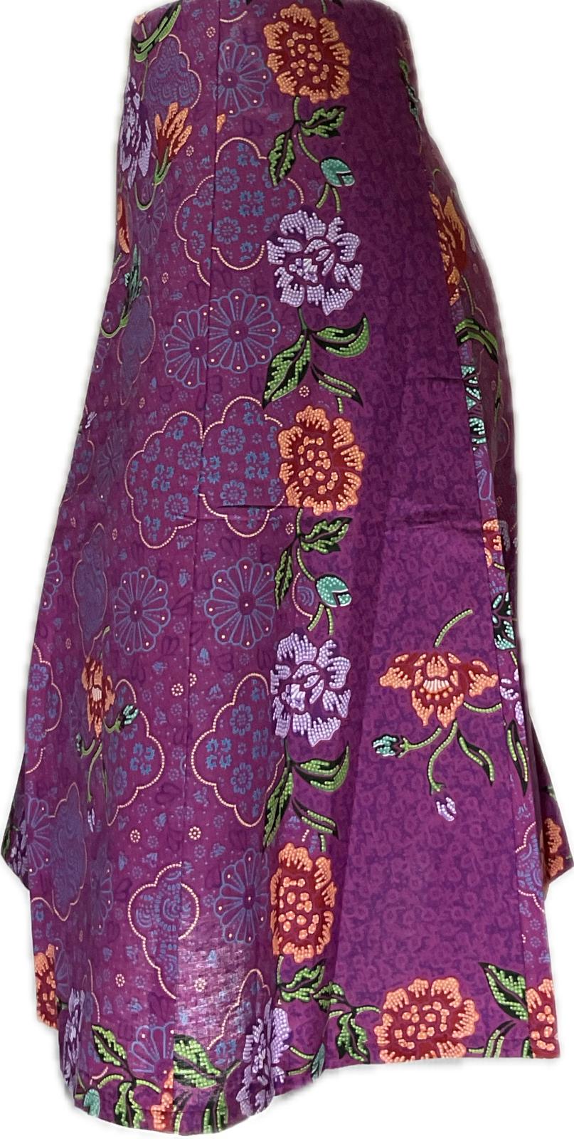 Ladies Batik Skirt LBSS-L-PURPLE-A11-1110011