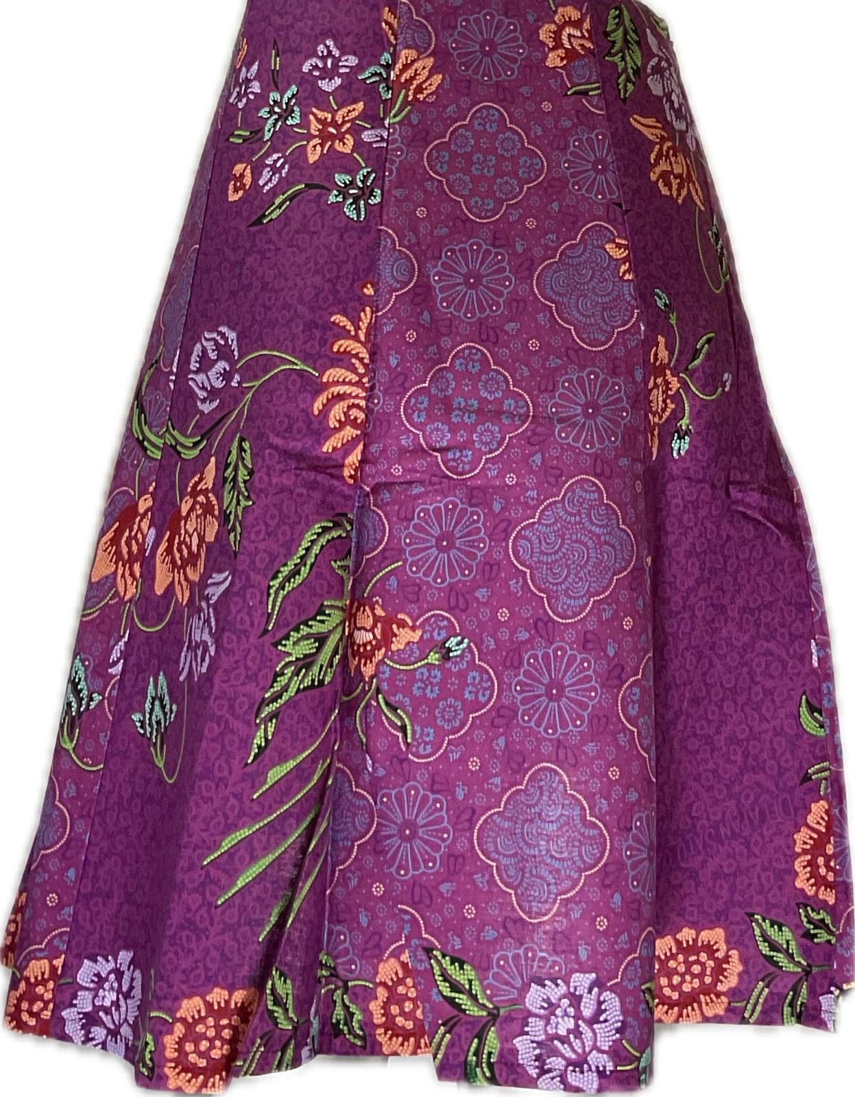 Ladies Batik Skirt LBSS-L-PURPLE-A11-1110011