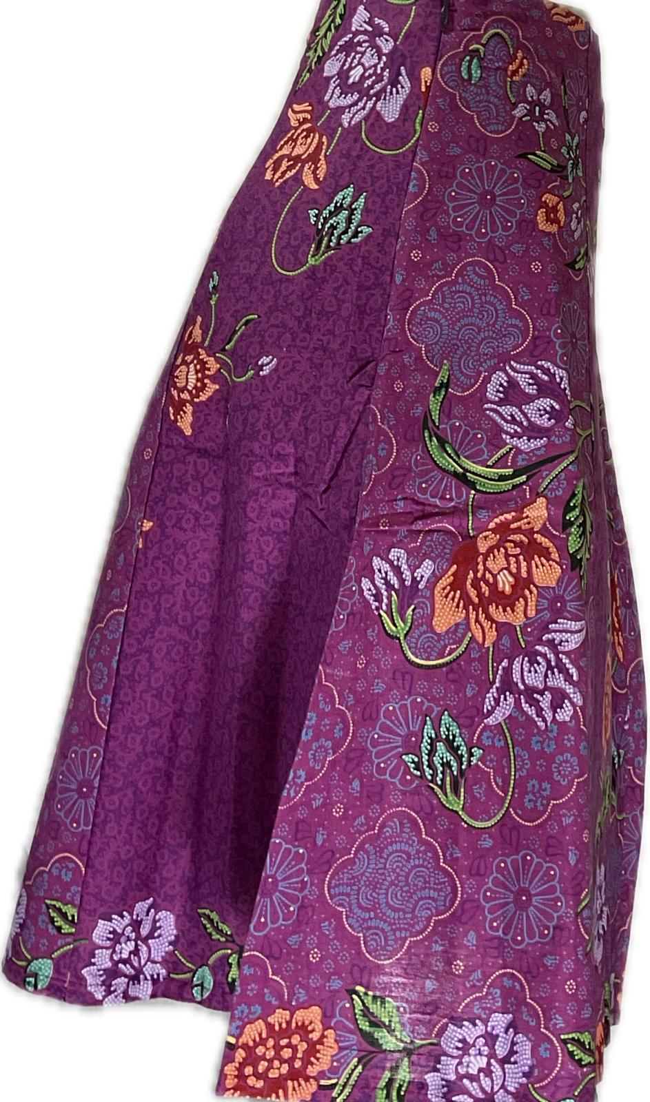 Ladies Batik Skirt LBSS-L-PURPLE-A11-1110011
