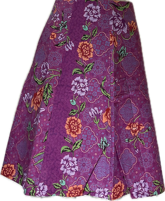 Ladies Batik Skirt LBSS-L-PURPLE-A11-1110011