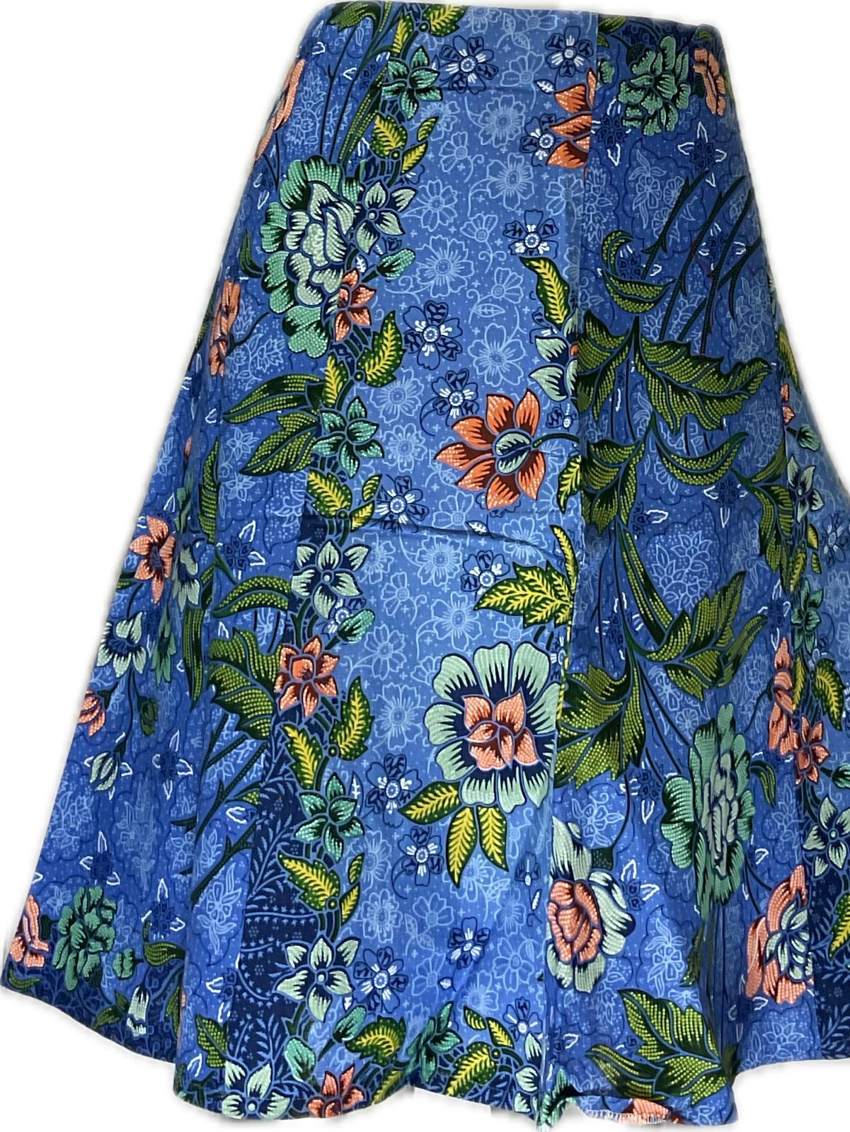 Ladies Batik Skirt LBSS-L-BLUE-A11-1110012