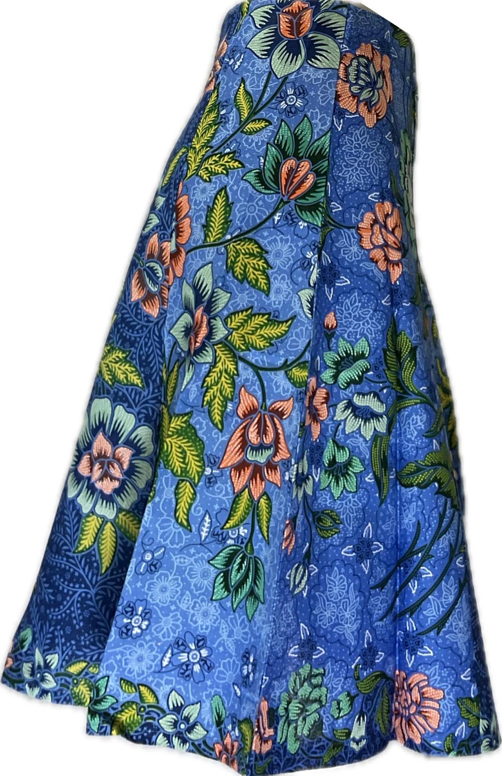 Ladies Batik Skirt LBSS-L-BLUE-A11-1110012