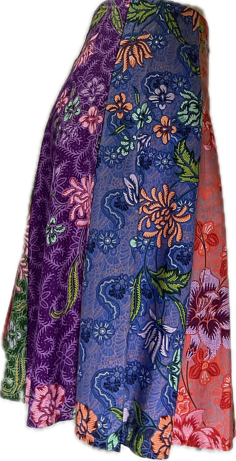 Ladies Batik Skirt LBSS-XXXL-GREEN-A11-111111001