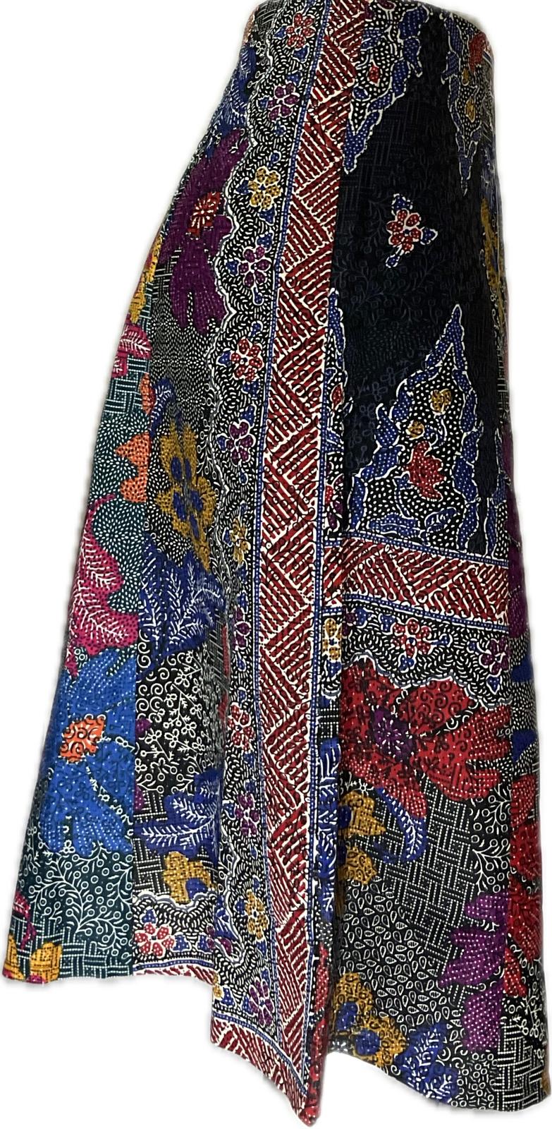 Ladies Batik Skirt LBSS-M-MAROON-A11-110010