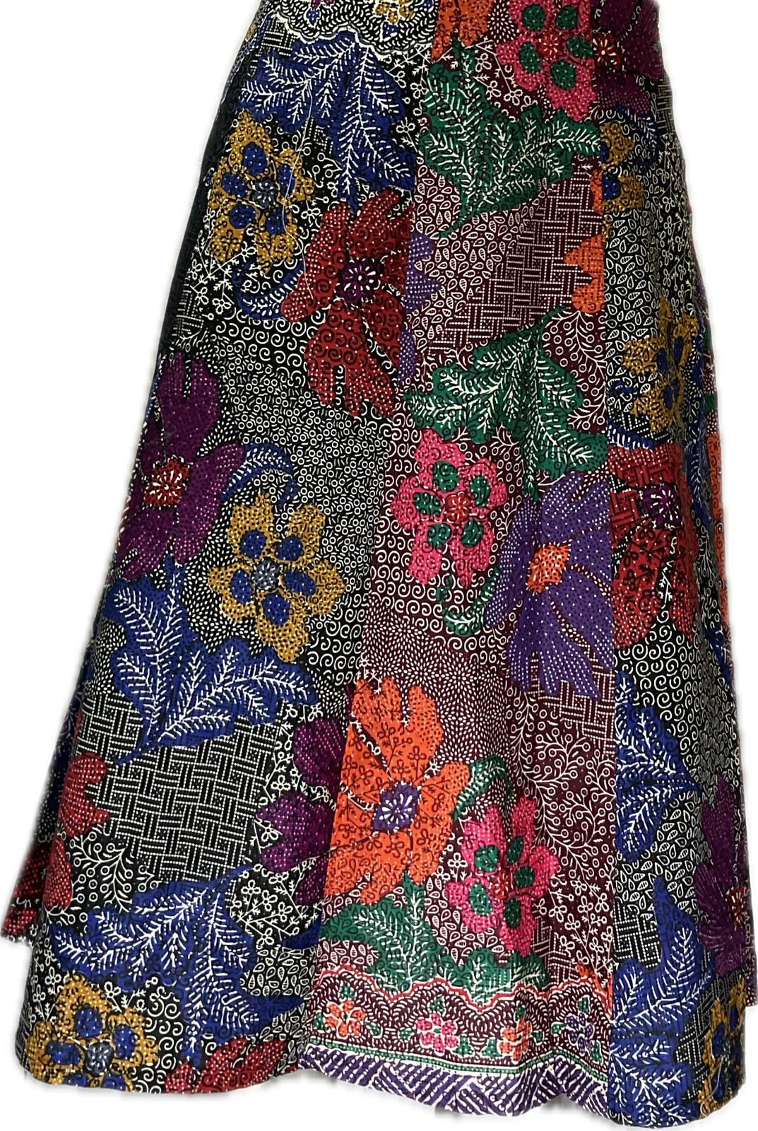 Ladies Batik Skirt LBSS-M-MAROON-A11-110010