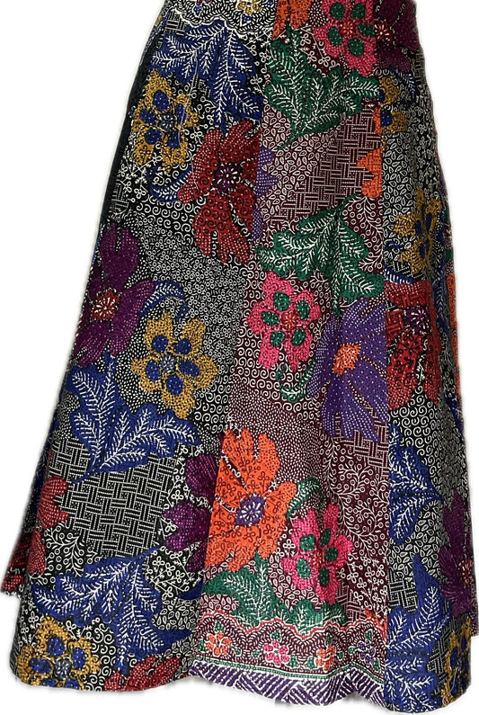 Ladies Batik Skirt LBSS-M-MAROON-A11-110010