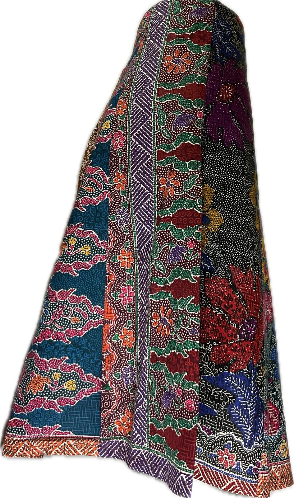 Ladies Batik Skirt LBSS-M-BROWN-A11-110011