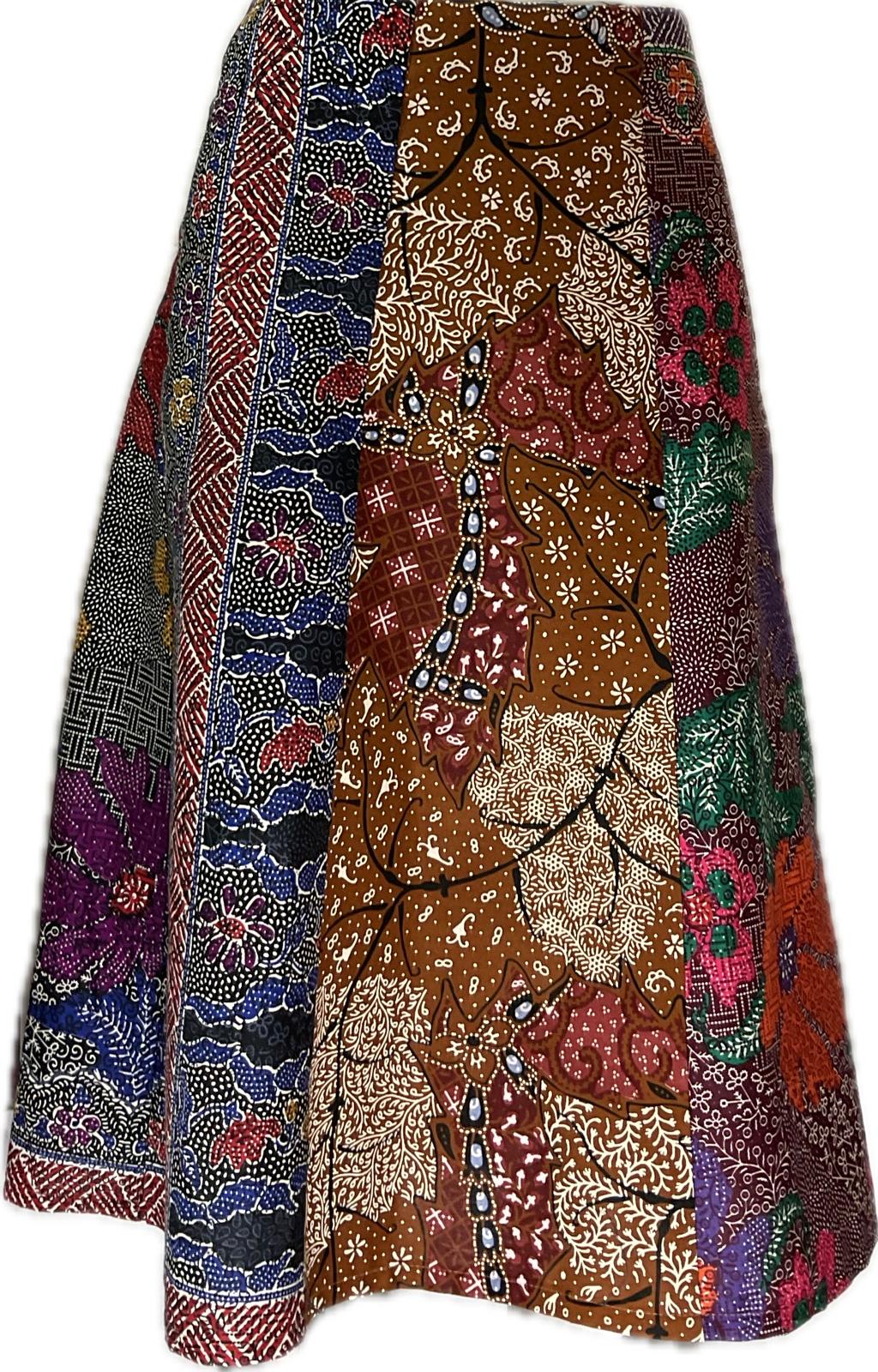 Ladies Batik Skirt LBSS-L-BROWN-A11-1110014