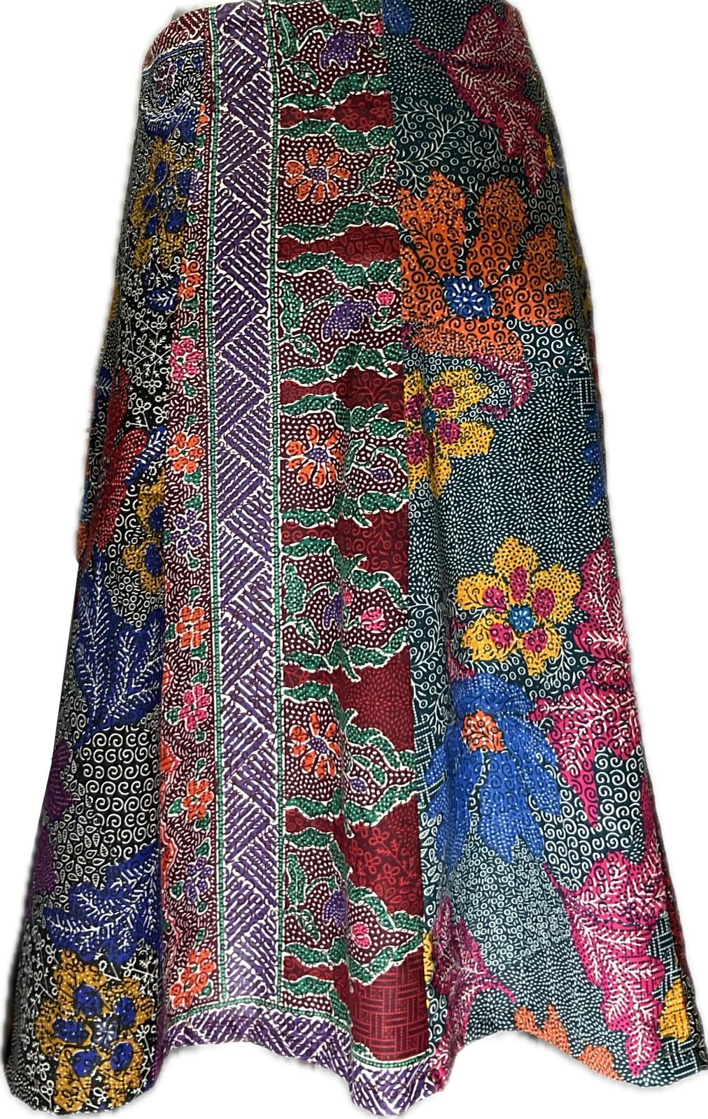 Ladies Batik Skirt LBSS-XL-MAROON-A11-1111002