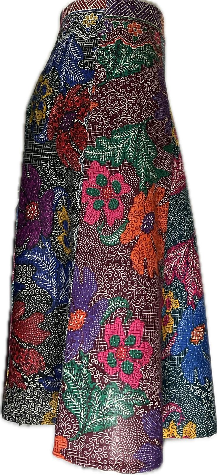 Ladies Batik Skirt LBSS-XL-MAROON-A11-1111002