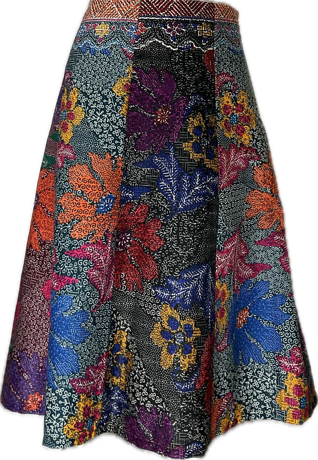 Ladies Batik Skirt LBSS-XL-MAROON-A11-1111002