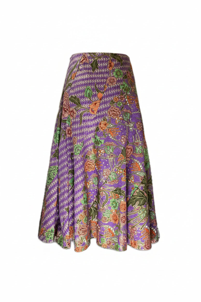Ladies Batik Skirt LBLS-XL-PURPLE-A12-1111001