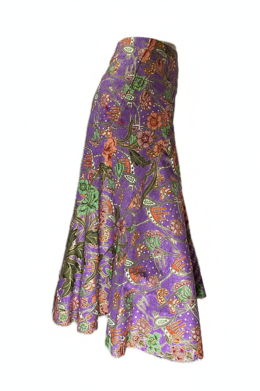 Ladies Batik Skirt LBLS-XL-PURPLE-A12-1111001