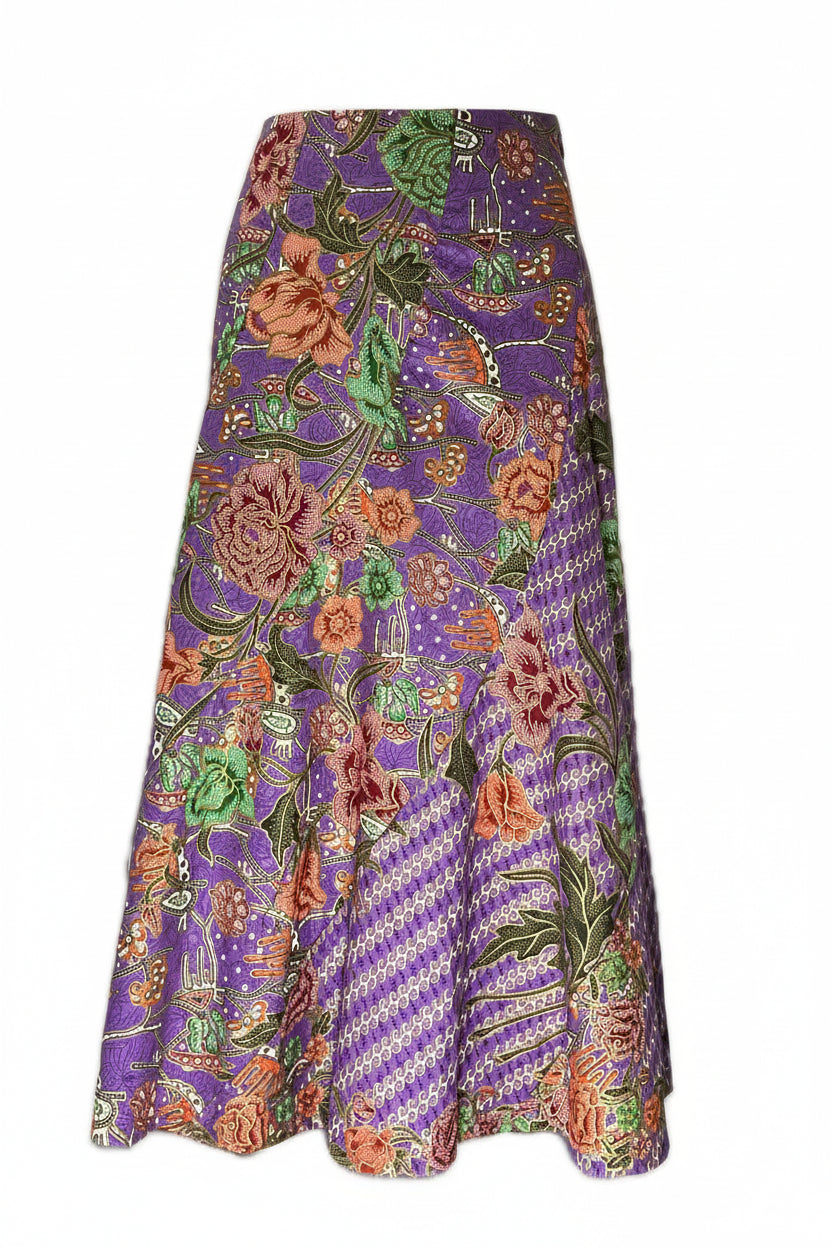 Ladies Batik Skirt LBLS-XL-PURPLE-A12-1111001