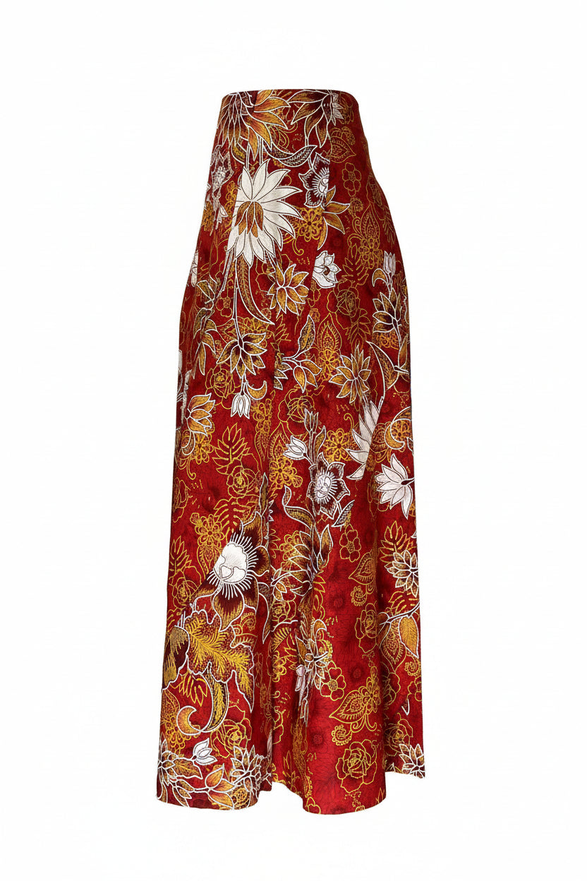 Ladies Batik Skirt LBLS-S-RED-A12-1001