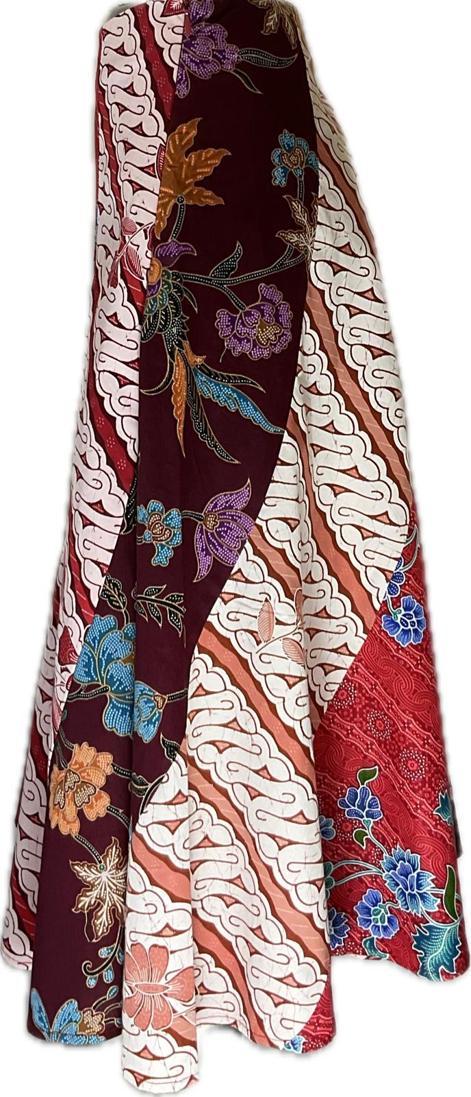 Ladies Batik Skirt LBLS-M-RED-A12-11002