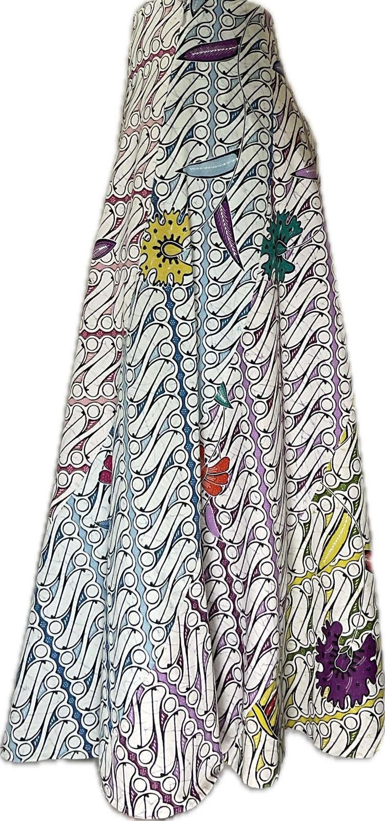 Ladies Batik Skirt LBLS-M-WHITE-A12-11003
