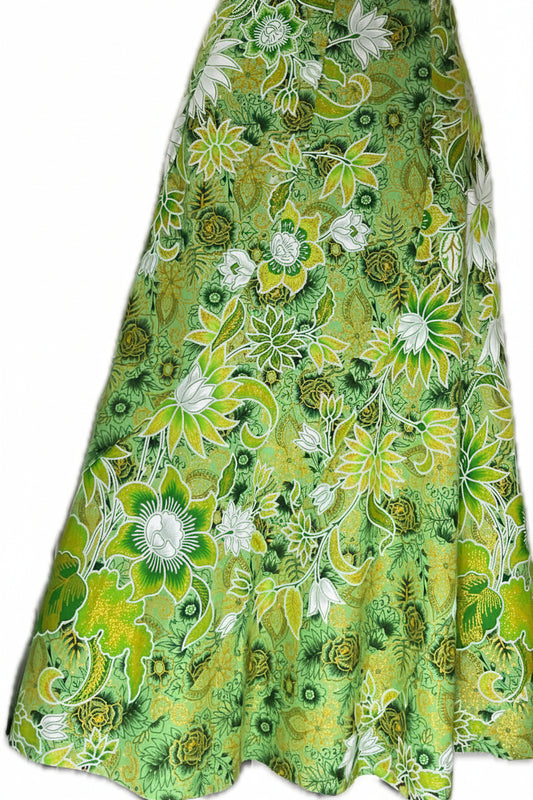 Ladies Batik Skirt LBLS-L-GREEN-A12-111001