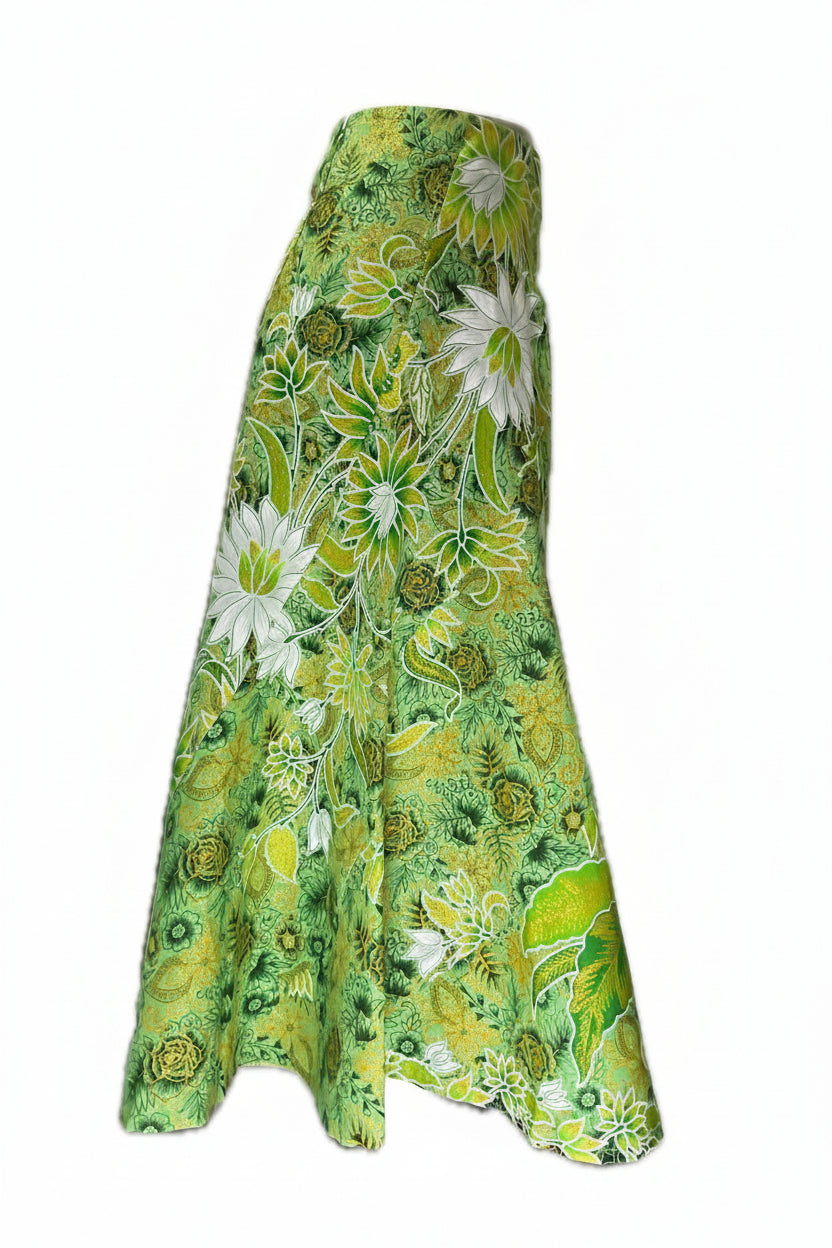 Ladies Batik Skirt LBLS-L-GREEN-A12-111001