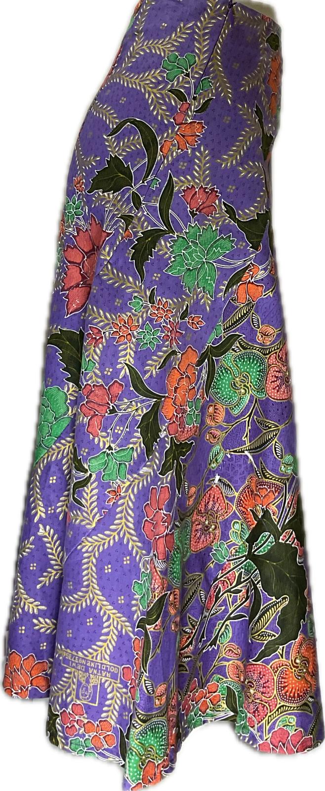 Ladies Batik Skirt LBLS-XL-PURPLE-A12-1111002