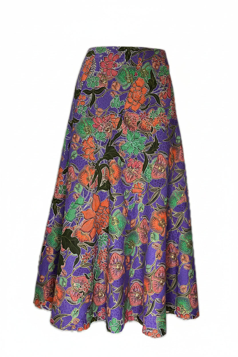 Ladies Batik Skirt LBLS-XL-PURPLE-A12-1111002