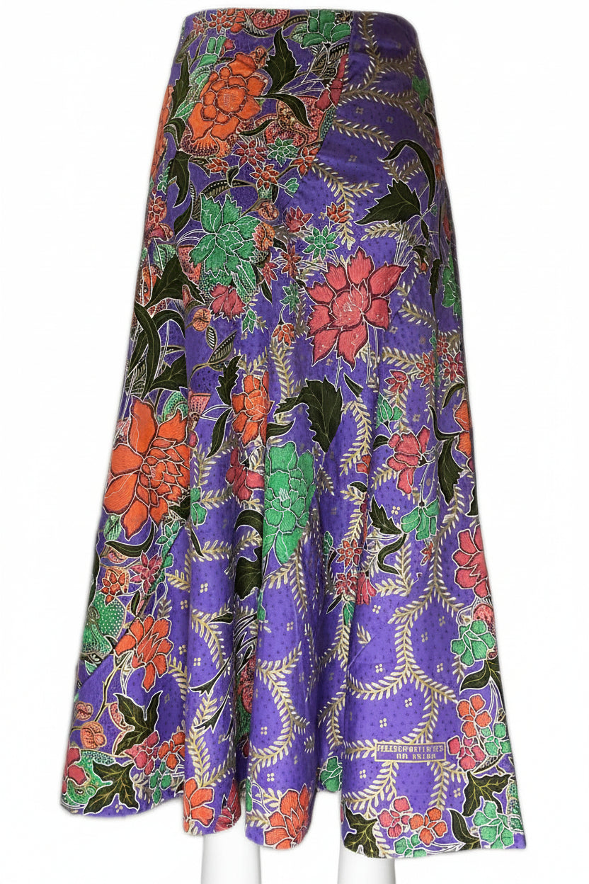 Ladies Batik Skirt LBLS-XL-PURPLE-A12-1111002