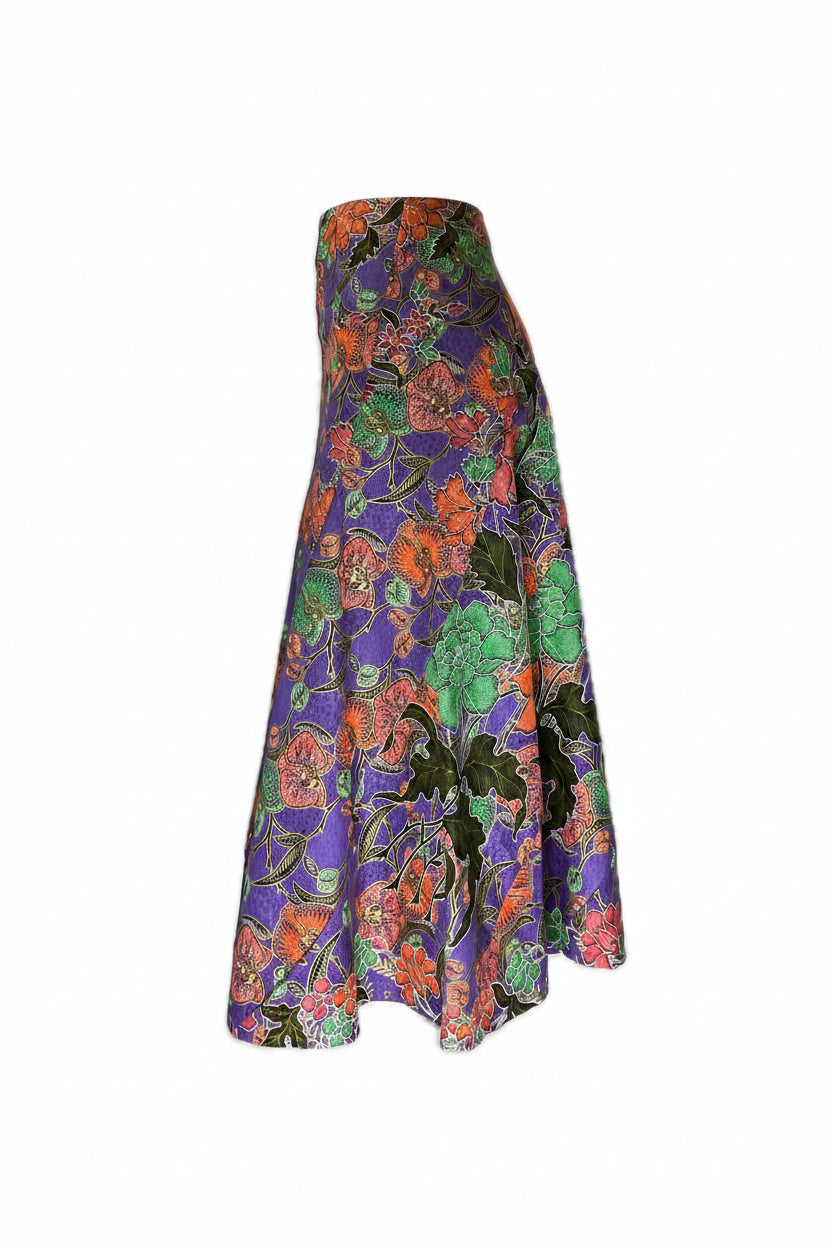 Ladies Batik Skirt LBLS-XL-PURPLE-A12-1111002