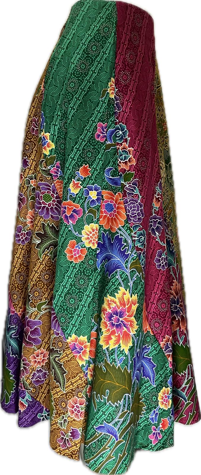 Ladies Batik Skirt LBLS-XXL-GREEN-A12-11111001