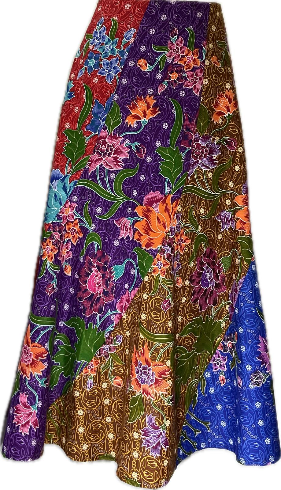 Ladies Batik Skirt LBLS-XXXL-BLUE-A12-111111001