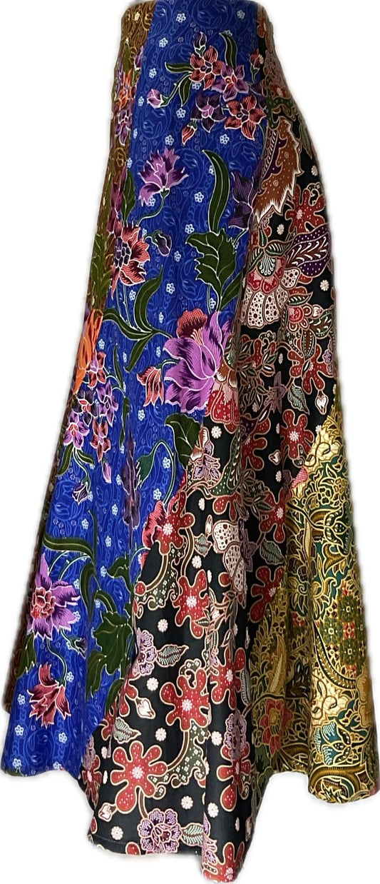 Ladies Batik Skirt LBLS-XXXL-BLUE-A12-111111001